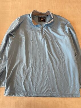 Live Oak Brand Men's Light Blue Lightweight Quarter-Zip Shirt Jacket